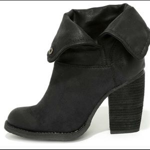 Sbicca fold over vegan leather boots size 8